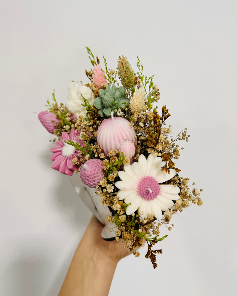 Cesta Coração com Velas