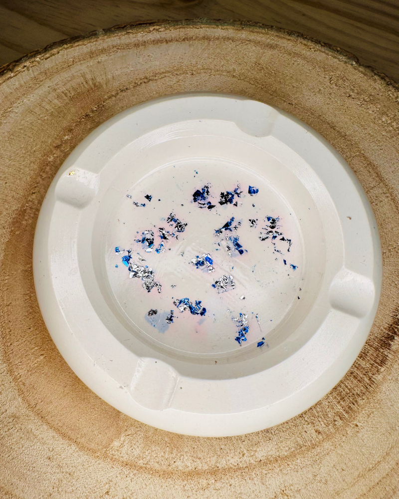 Cinzeiro Redondo Azul