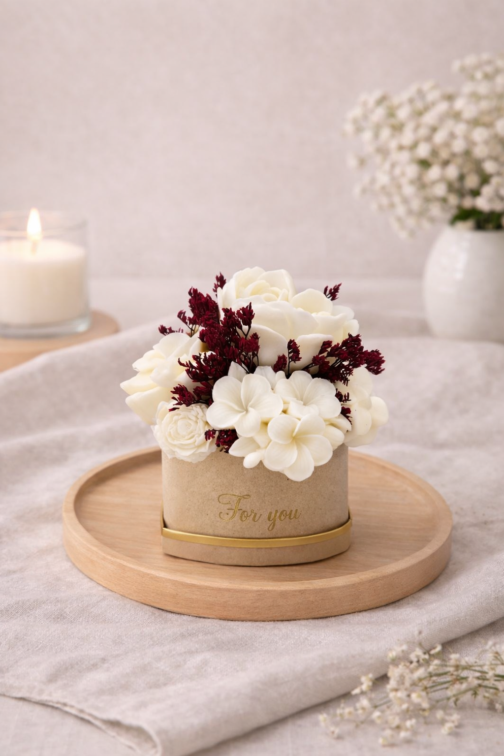 Velas Brancas c/ Caixa de Cartão