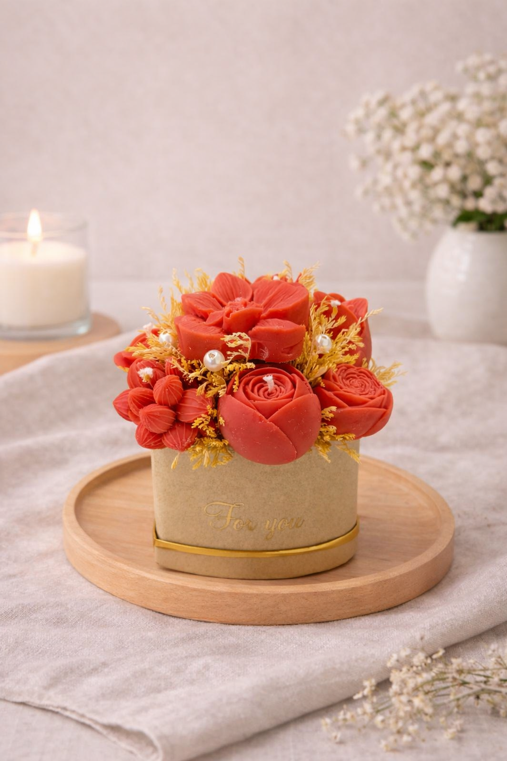 Velas Vermelhas c/ Caixa de Cartão