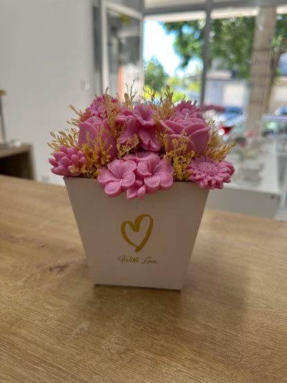 Caixa Rosa c/Velas Rosa