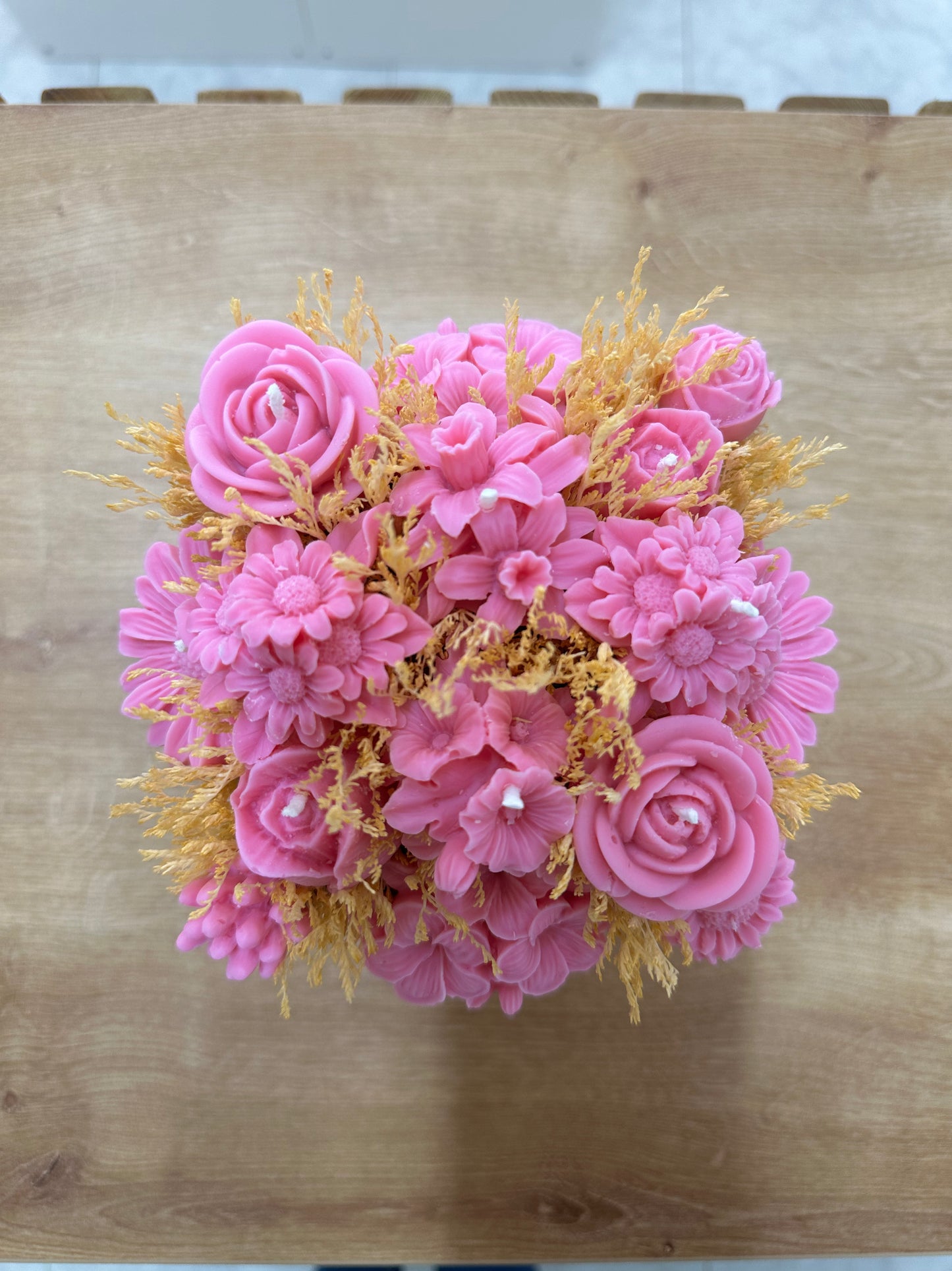 Caixa Rosa c/Velas Rosa
