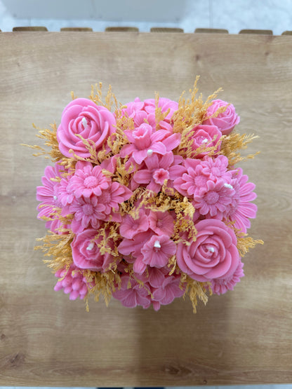 Caixa Rosa c/Velas Rosa