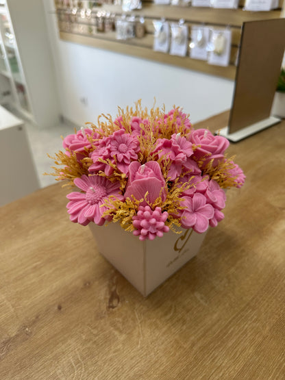 Caixa Rosa c/Velas Rosa