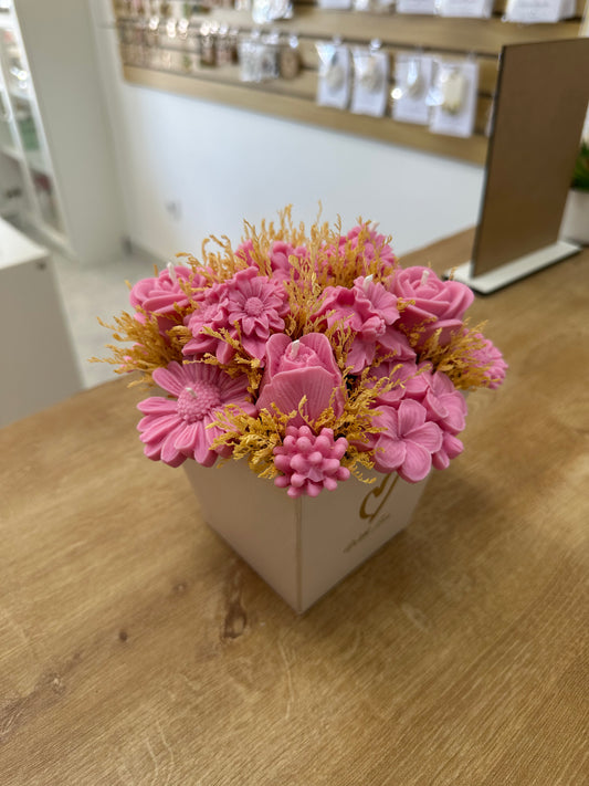 Caixa Rosa c/Velas Rosa
