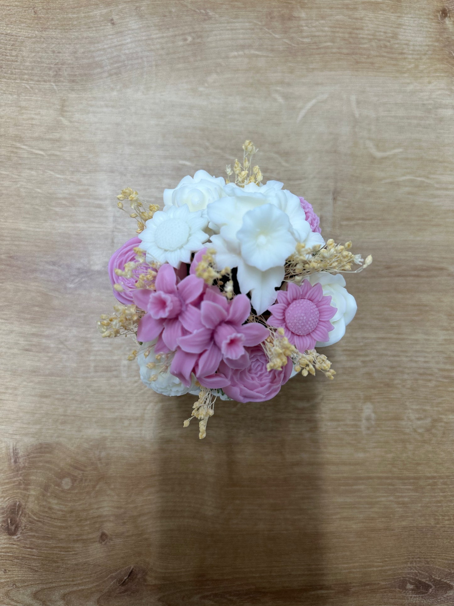 Pote Gesso Rosas c/Vela
