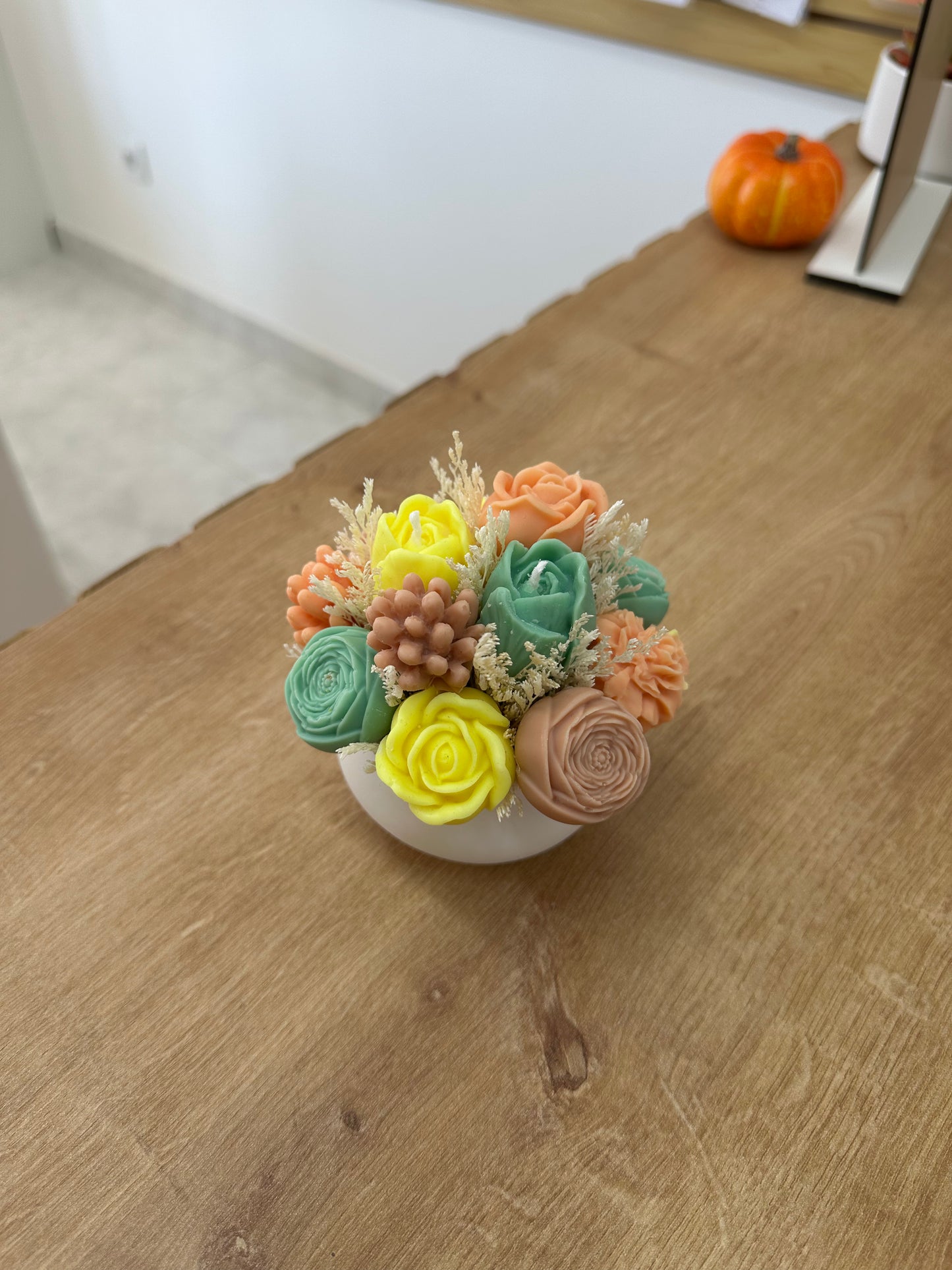 Pote Ondulado c/Velas Coloridas