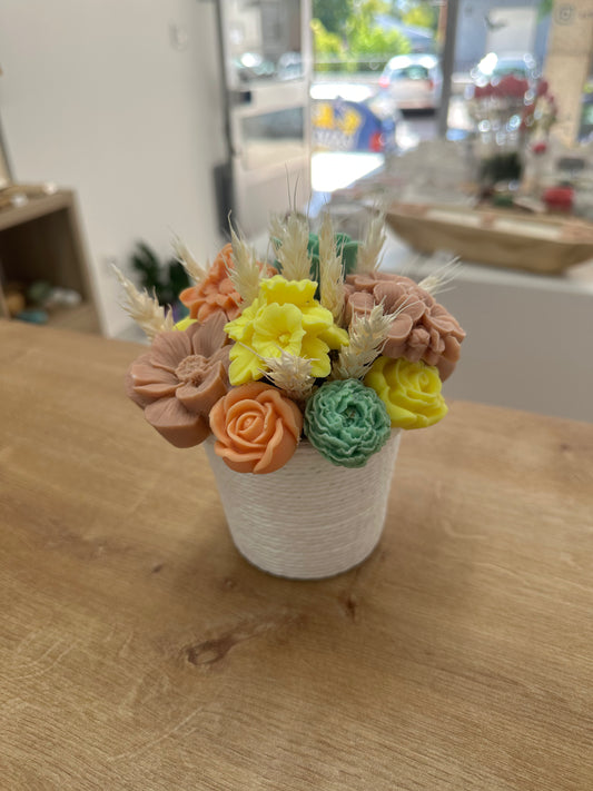 Cesto Corda C/Velas Coloridas
