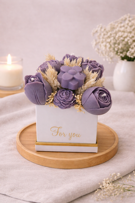 Velas Roxas c/ Caixa de Cartão