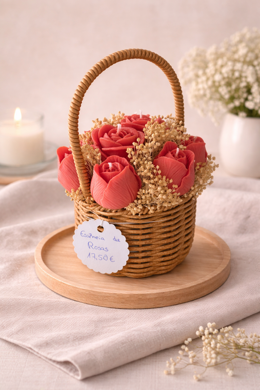 Velas Vermelhas c/ Cesta
